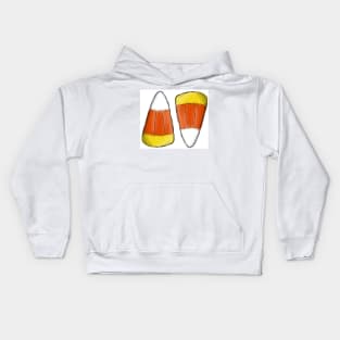 Dark and Gritty Candy Corn Sketch halloween candy Kids Hoodie